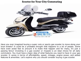 Scooter for Your City Commuting