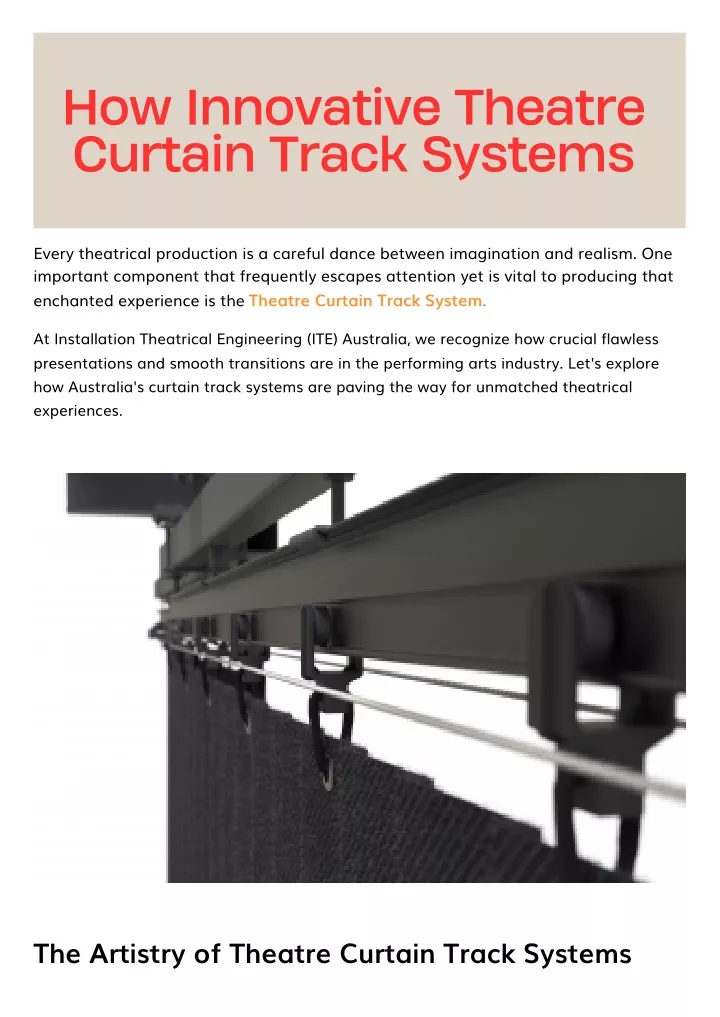 how innovative theatre curtain track systems