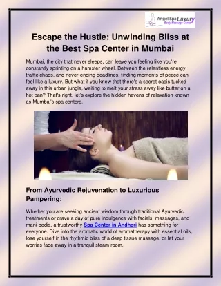 escape the hustle unwinding bliss at the best
