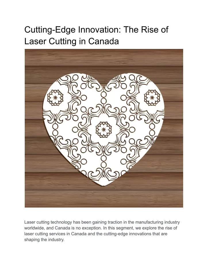 cutting edge innovation the rise of laser cutting