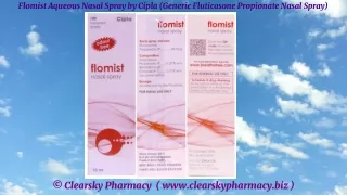 Flomist Aqueous Nasal Spray by Cipla (Generic Fluticasone Propionate Nasal Spray