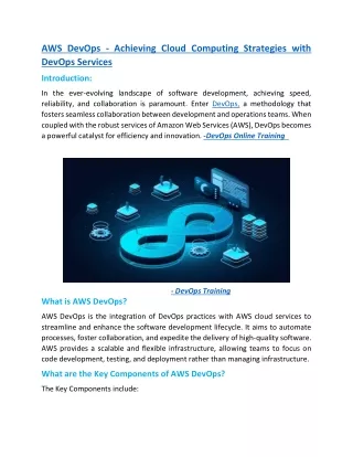 aws devops achieving cloud computing strategies