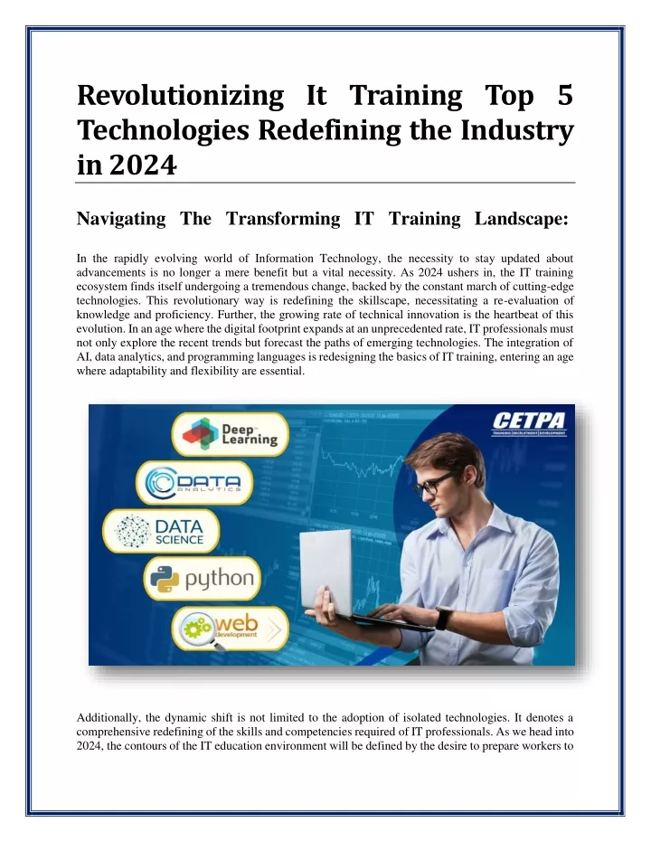 revolutionizing it training top 5 technologies