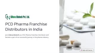 Best PCD Pharma Franchise Distributors in India