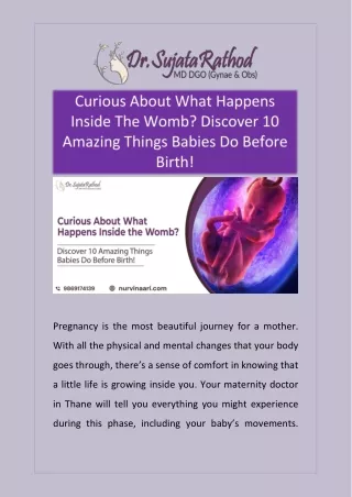 Curious About What Happens Inside The Womb Discover 10 Amazing Things Babies Do Before Birth