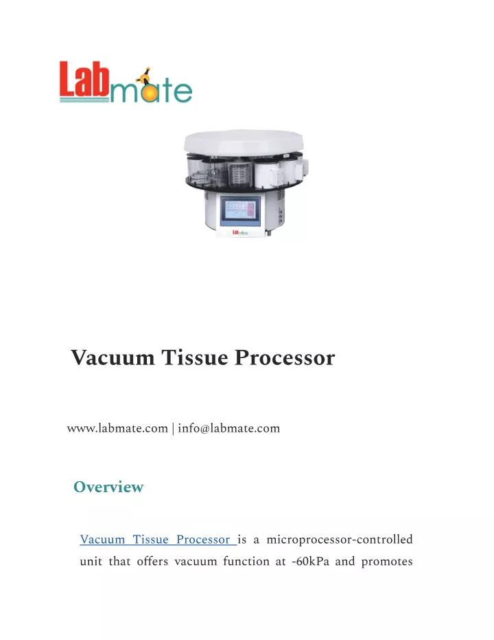 vacuum tissue processor