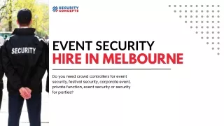 Event Security Hire Melbourne | Security Concepts Services