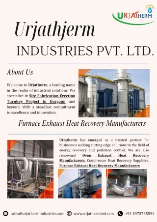 urjatherm Industries-Waste Heat Recovery System
