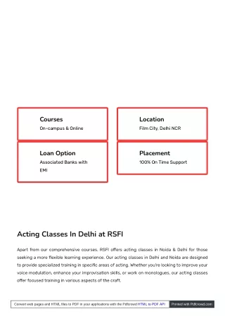 A Guide to Choosing the Best Acting School in Delhi