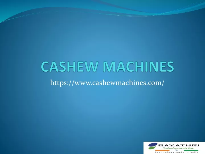 cashew machines