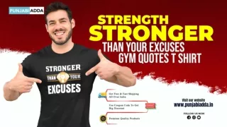 Beyond Limits Stronger Than Your Excuses Gym T Shirt – Punjabi Adda
