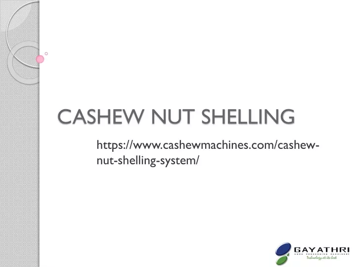 cashew nut shelling