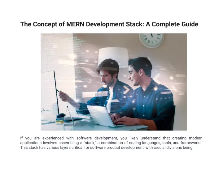 the concept of mern development stack a complete