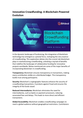 Blockchain-in-crowdfunding