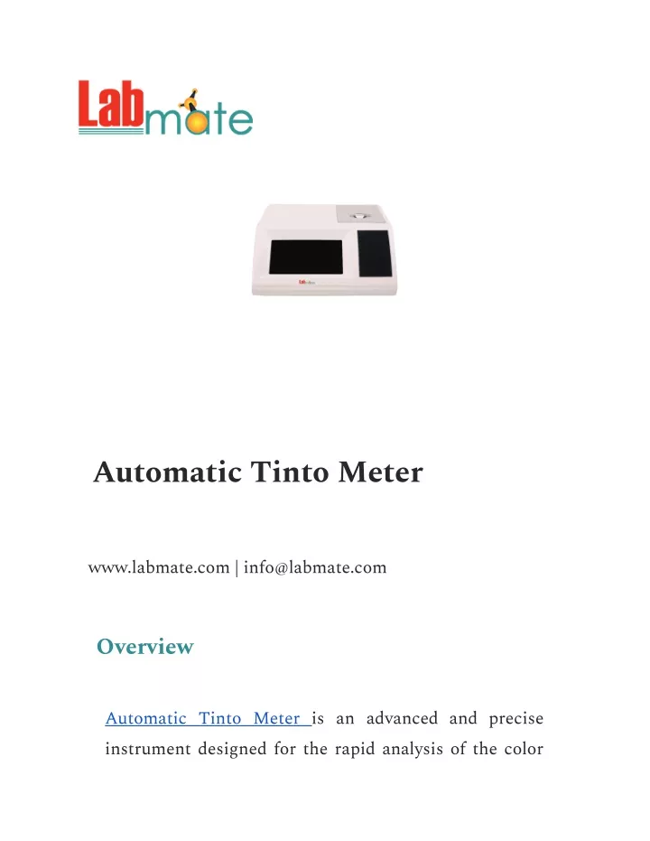 automatic tinto meter