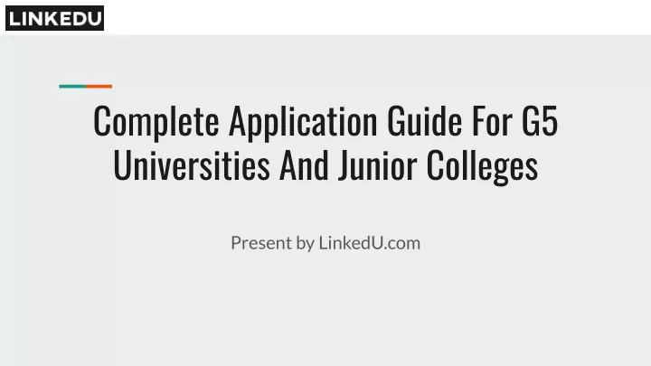 complete application guide for g5 universities