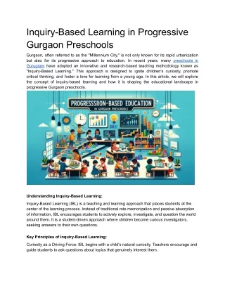 inquiry based learning in progressive gurgaon