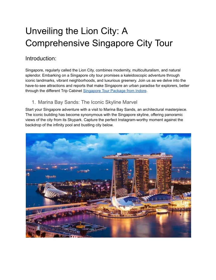 unveiling the lion city a comprehensive singapore