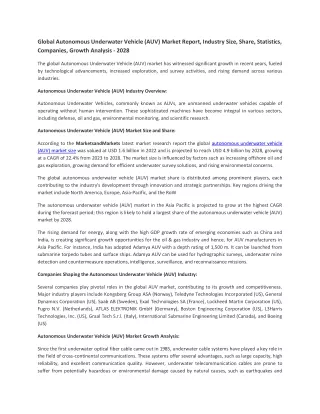 global autonomous underwater vehicle auv market