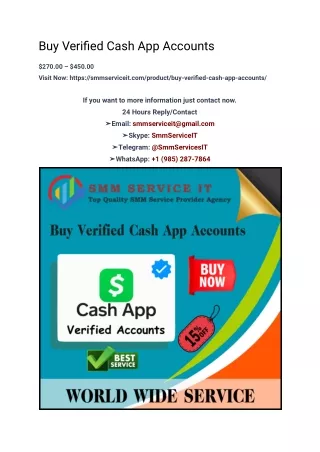 Buy Verified Cash App Accounts