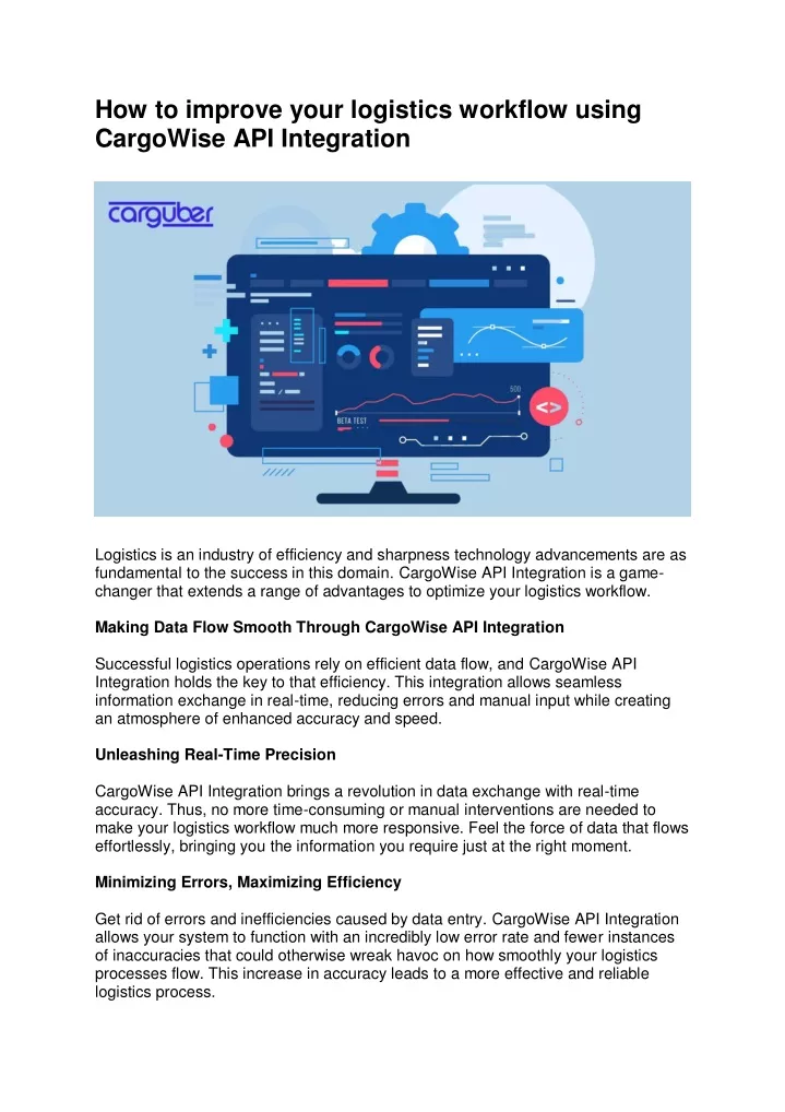 how to improve your logistics workflow using