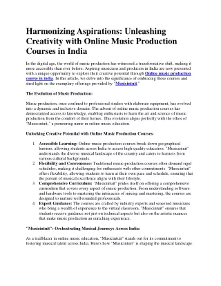 harmonizing aspirations unleashing creativity
