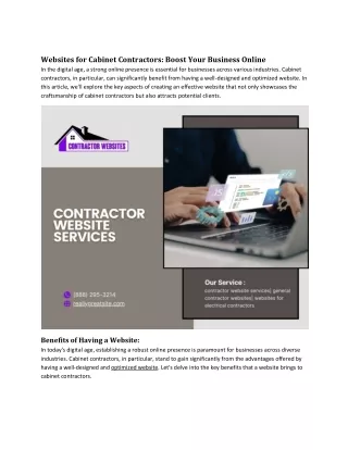 websites for cabinet contractors boost your