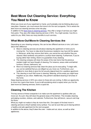 best move out cleaning service everything