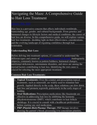 navigating the maze a comprehensive guide to hair