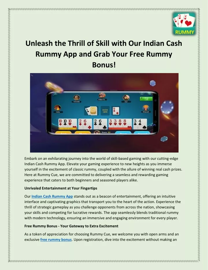 unleash the thrill of skill with our indian cash