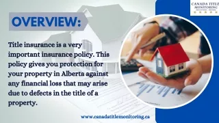Title Insurance Services in Canada