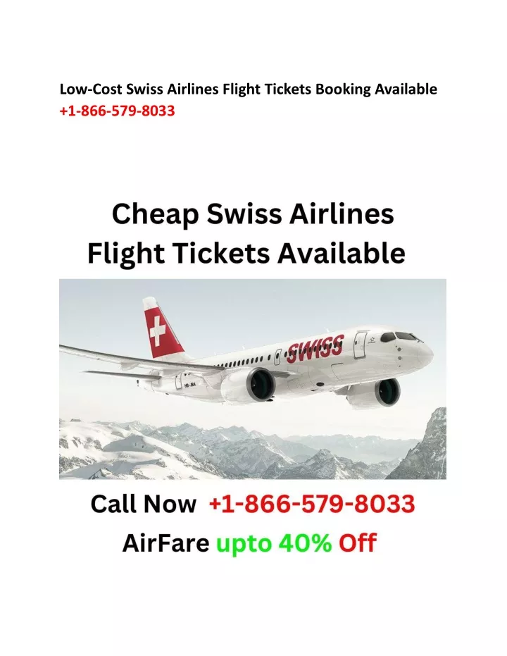 low cost swiss airlines flight tickets booking