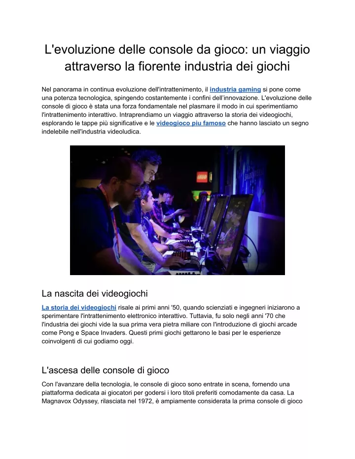 l evoluzione delle console da gioco un viaggio