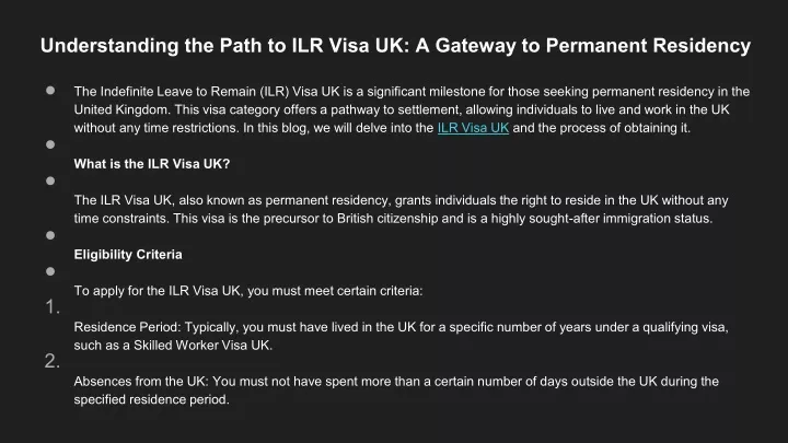 understanding the path to ilr visa uk a gateway