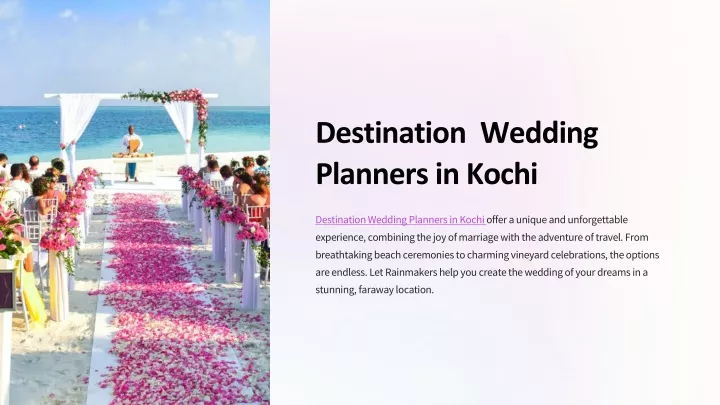 destination wedding plannersin kochi