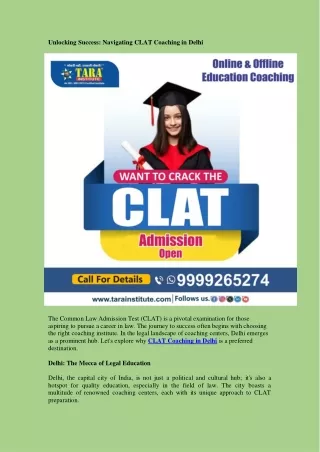 unlocking success navigating clat coaching