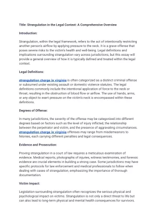 Title_ Strangulation in the Legal Context_ A Comprehensive Overview