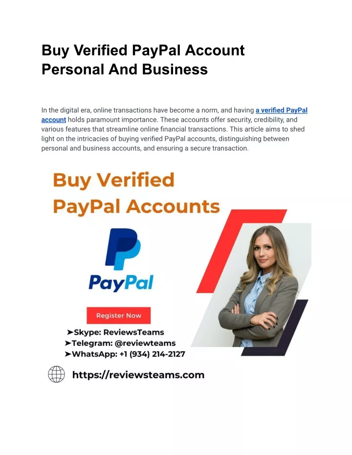 buy verified paypal account personal and business