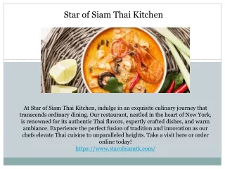 Star of Siam Thai Kitchen