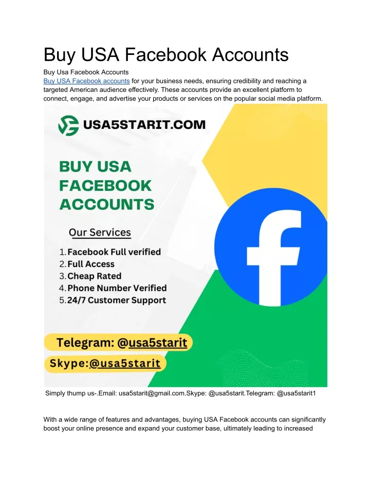 buy usa facebook accounts