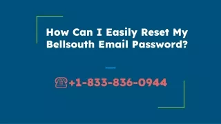 How Can I Easily Reset My Bellsouth Email Password?