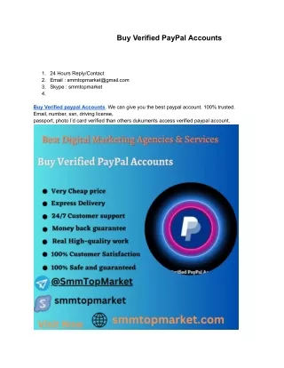 Buy Verified PayPal Accounts