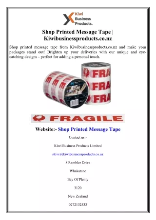 Shop Printed Message Tape  Kiwibusinessproducts.co.nz