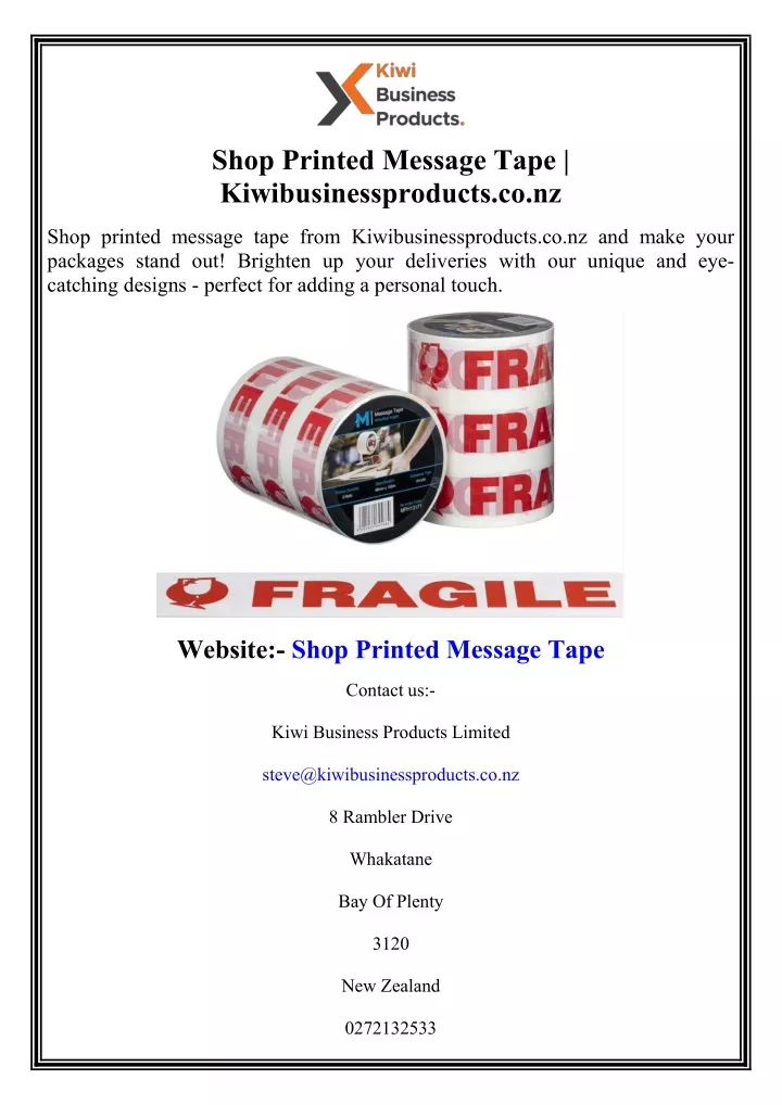 shop printed message tape kiwibusinessproducts