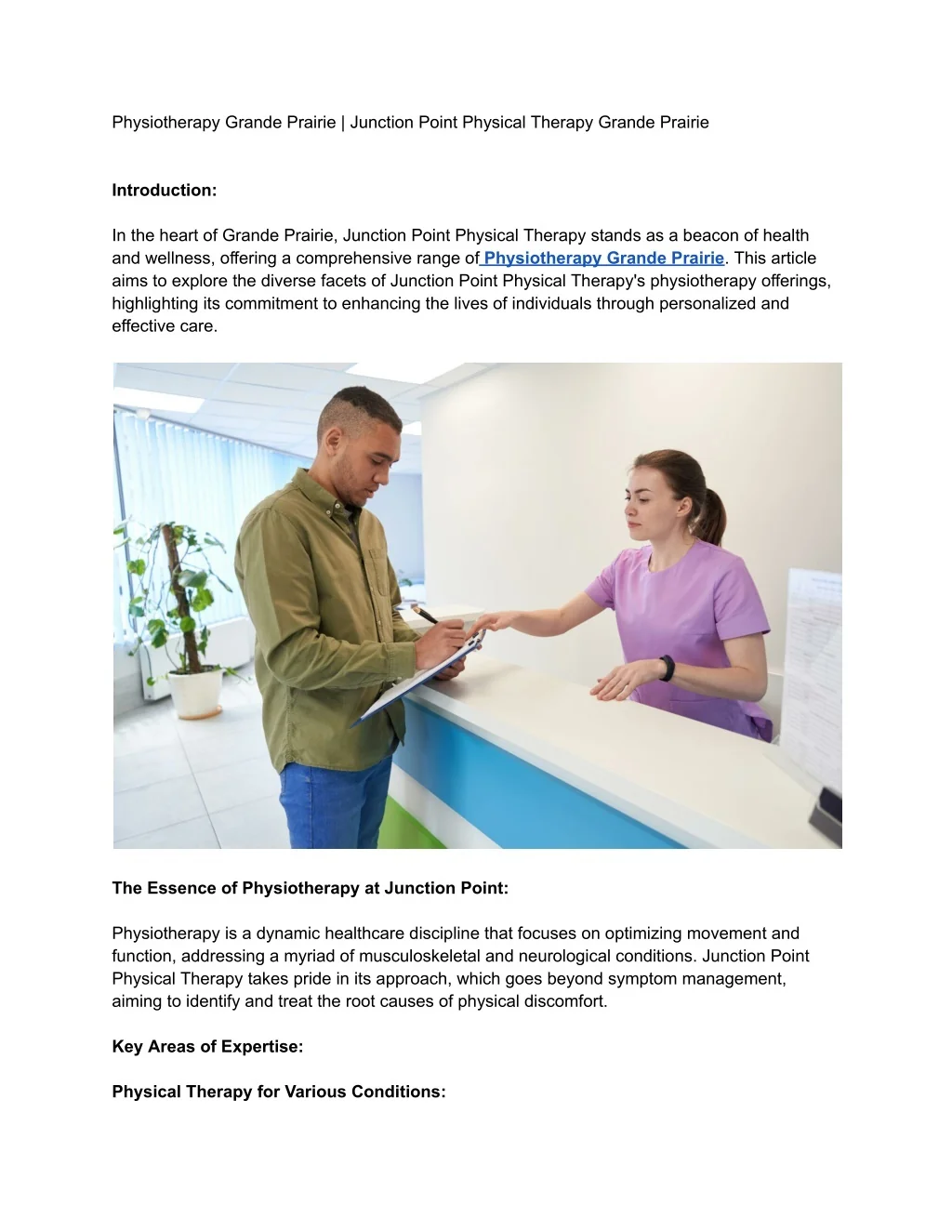 PPT - Physiotherapy Grande Prairie _ Junction Point Physical Therapy ...