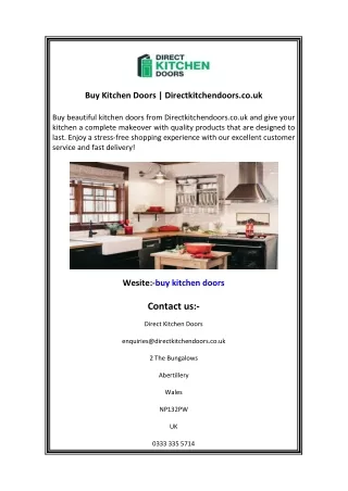 Buy Kitchen Doors  Directkitchendoors.co.uk