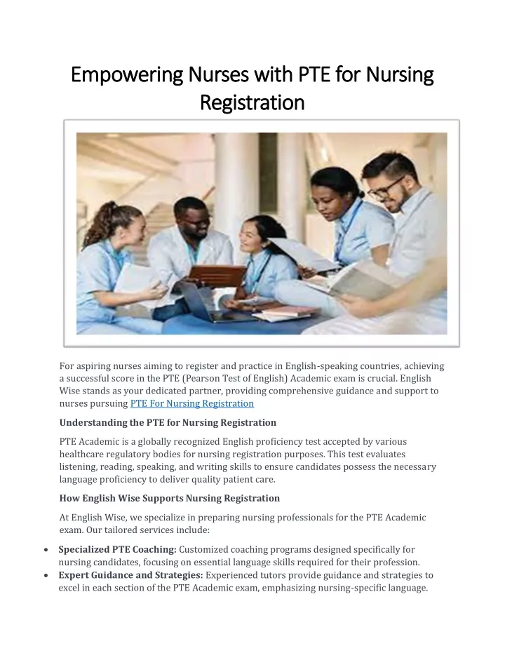 empowering nurses with pte for nursing empowering