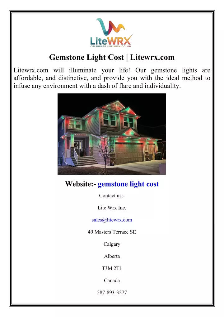 gemstone light cost litewrx com