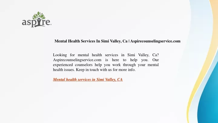 mental health services in simi valley