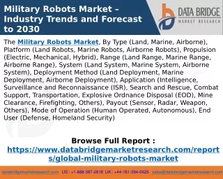 military robots market industry trends